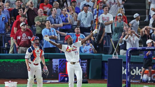Cardinals' Jordan Walker wins Home Run Derby, Red Sox' Willson Contreras embraces villain role in Philadelphia  taken at BSJ Headquarters (Red Sox). Photo by Brad Penner-Imagn Images